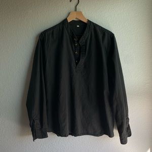 Black Button Up Long Sleeve Medium - Good Condition